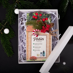 SAUNA-SET im Geschenkkarton. Ätherisches Eukalyptusöl, Massagehonig UND ätherisches Minzöl 