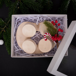 Saunakissen für die Sauna, im Geschenkkarton, Espenholz 