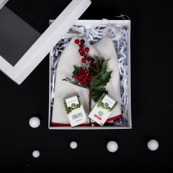 Geschenkset in Geschenkbox WHITE PAIR. Kapseln und ätherische Öle 