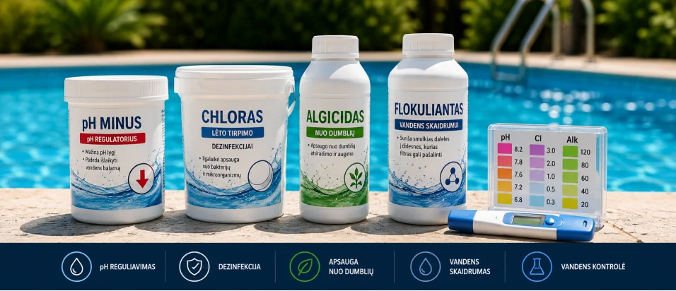 5 unverzichtbare Poolchemikalien