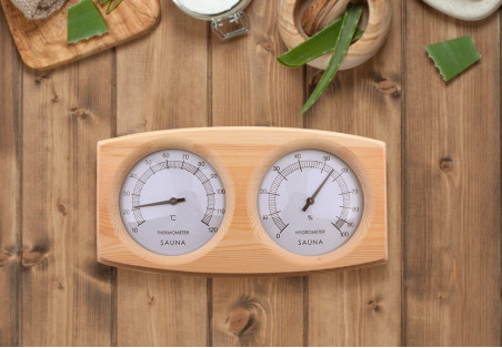 Hygrometer-Thermometer, ein wesentliches Element der Sauna