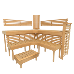 Bettmodule für Sauna
