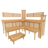 Bettmodule für Sauna