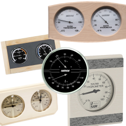 Saunathermometer und Hygrometer