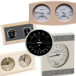 Saunathermometer und Hygrometer