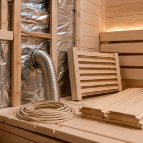 Materialien für die Saunainstallation