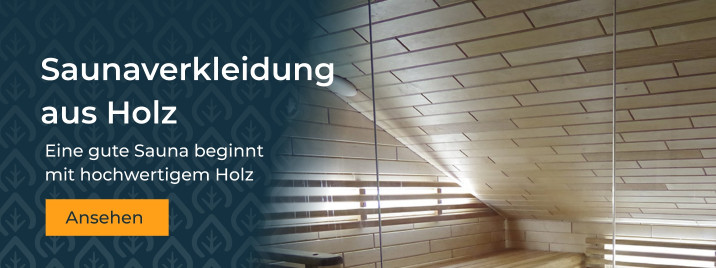 Saunaverkleidung aus Holz