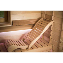 Relaxation bunk for sauna, black alder