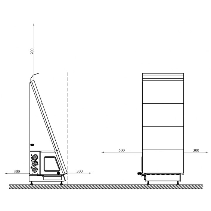 Kombinierter Saunaofen - MISA LAAVU 9 kW, rechts