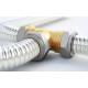 Sauflex-Rohr aus verzinktem Edelstahl für Dampf, 2,0 m