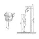 Sawo eimer-schwalldusche, Kiefer, 18 L