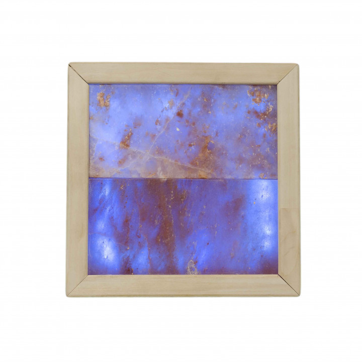 Himalaya-Salz-LED-RGB-Leuchte, Abachi-Holz