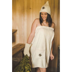 Saunaschwamm für Damen - CREME  Saunaschwamm für Damen - CREME