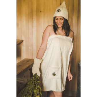 Saunaschwamm für Damen - CREME