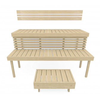 Modulare Saunabank STANDART, Aspen