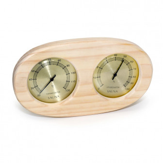 SAUFLEX Thermo-Hygrometer, horizontal, oval