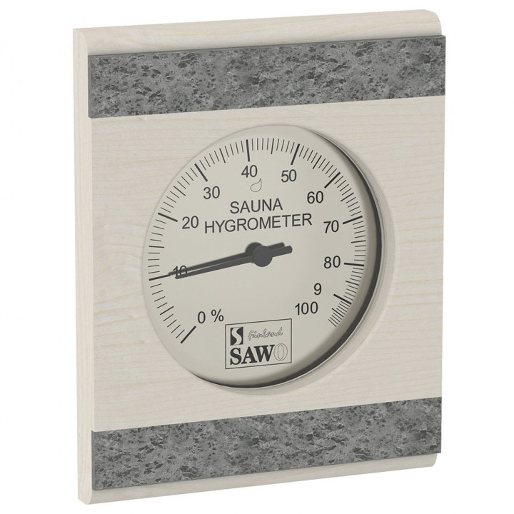 SAWO Hygrometer 280-HRA, mit Steinstreifen, Espe