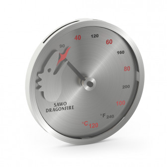 SAWO Thermometer - Drachenfeuer, stahlfarben
