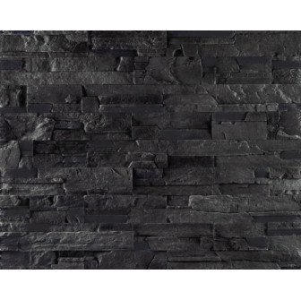 Dekorative steinemauer GS-SIERRA, schwarz