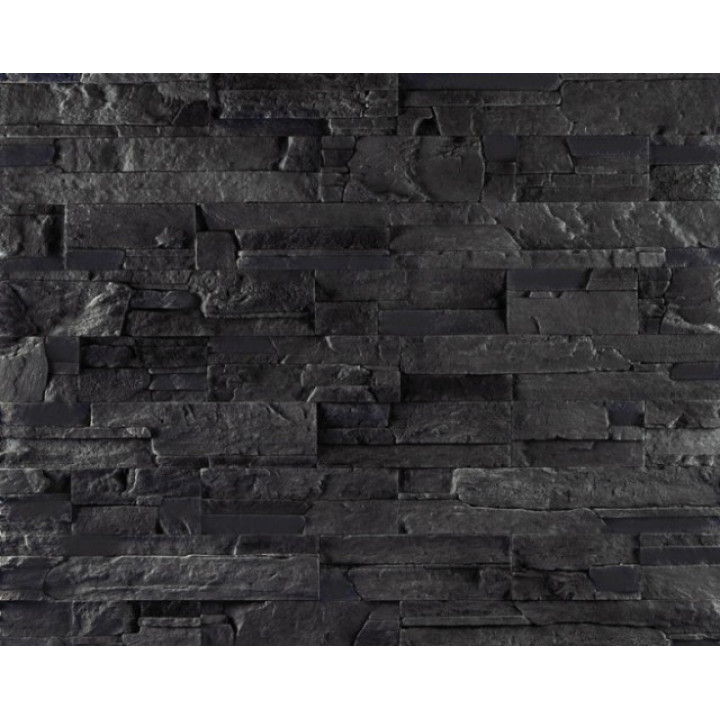 Dekorative steinemauer GS-SIERRA, schwarz