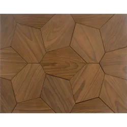 Dekorative wandverkleindung aus holzplatten HEXACON, Thermo-Esche 