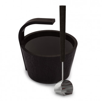 SAWO Sauna Set - Mehr Dampf, Premium, schwarz 4 l
