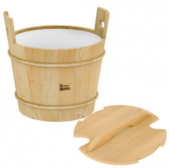 SAWO Holzeimer mit Deckel, Kiefer 18 l