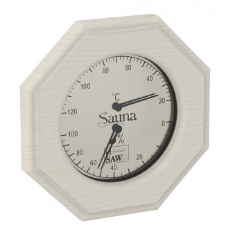 SAWO Thermo-Hygrometer 241-THA, achteckig, Espe