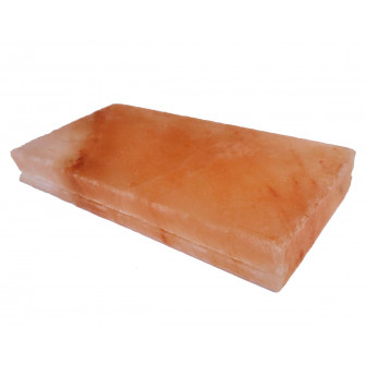 Polierte Himalaya-Salzziegel mit Kerbe, 200 x 100 x 25 mm