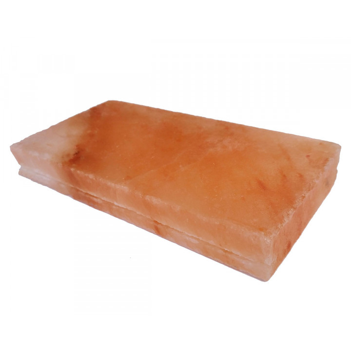 Polierte Himalaya-Salzziegel mit Kerbe, 200 x 100 x 25 mm