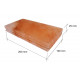 Polierte Himalaya-Salzziegel mit Kerbe, 200 x 100 x 25 mm