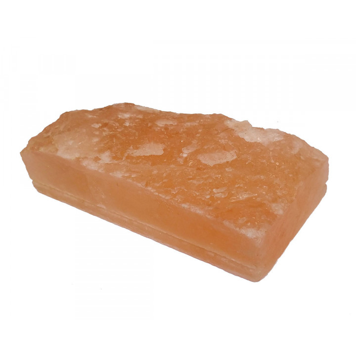 Zerkleinerte Himalaya-Salzziegel mit Kerbe, 200 x 100 x 50 mm
