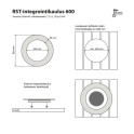 Einbettungsflansch 600 - für IKI Pilari-Heizgerät - 3