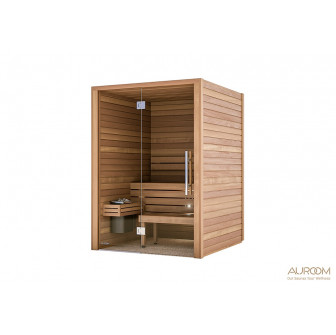 Auroom Saunakabine 150x150x205cm, mit Glas