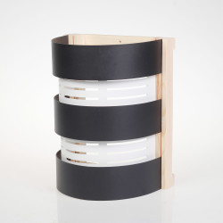 Lampenschirm SAUFLEX, schwarz, weiß 