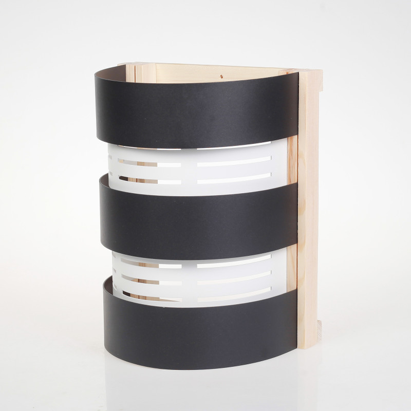 Lampenschirm SAUFLEX, schwarz, weiß