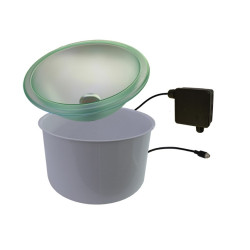 CARIITTI LED beleuchtete Schüssel mit Wasserauslassventil 5 l 