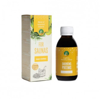 Pflanzenextraktmischung für Saunen mit ätherischen Ölen aus Zitrone und Rosmarin, 150 ml
