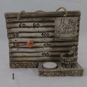 Saunathermometer aus Keramik - mit Kerze - 1