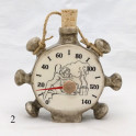 Saunathermometer aus Keramik - Schiffsruder - 2