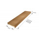 Saunaliege, Thermo-Espe, 400x1600-2400 mm