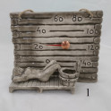 Saunathermometer aus Keramik – ein kleines Fässchen für Düfte - 1