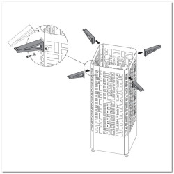 Montagehalterungen für das EOS Edge Ofengehäuse 