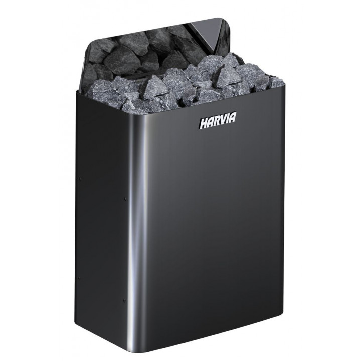 Elektrischer Saunaofen - HARVIA The Wall Black Steel SW60E 6 kW