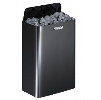 Elektrischer Saunaofen - HARVIA The Wall Black Steel SW90E 9 kW