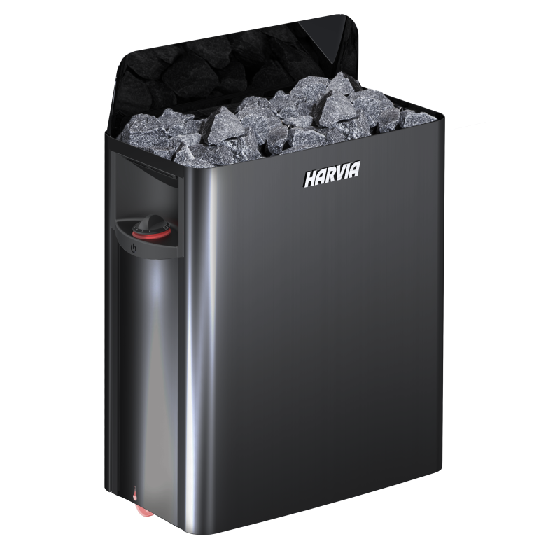 Elektrischer Saunaofen - HARVIA The Wall Black Steel SW80 8 kW