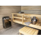 Elektrischer Saunaofen - HARVIA The Wall Black Steel SW90 9 kW