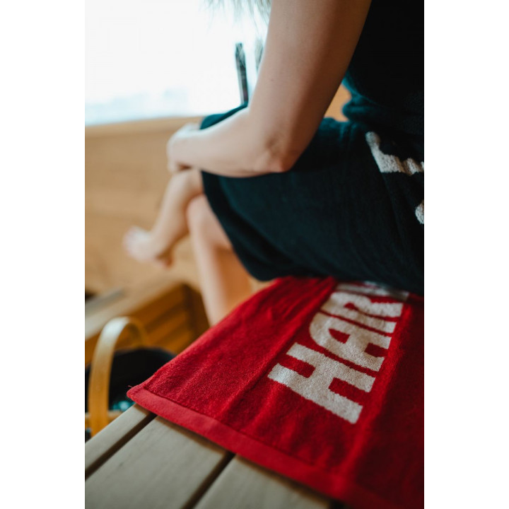 Handtuch in Geschenkbox, HARVIA, 70 x 140 cm, rot