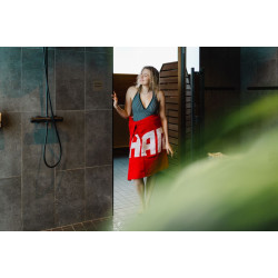 Saunatuch HARVIA, 70 x 140cm, rot