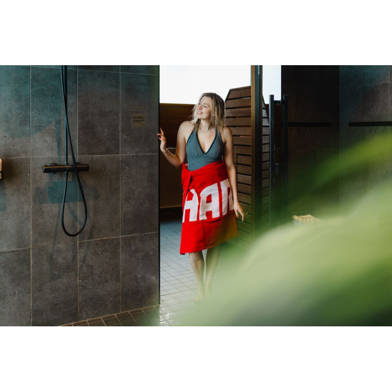 Saunatuch HARVIA, 70 x 140cm, rot Saunatuch HARVIA, 70 x 140cm, rot